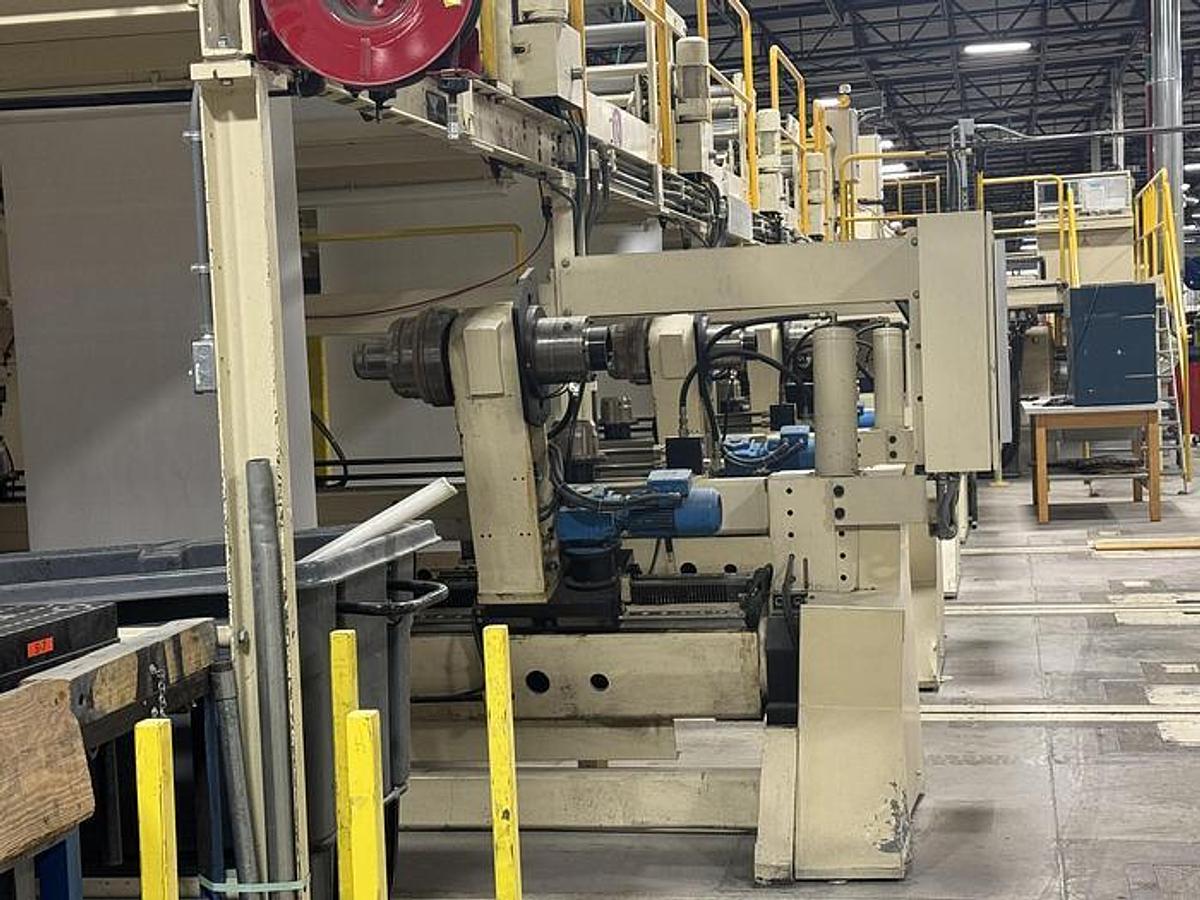 Used BIELOMATIK 64" WIDE X 60" OD SHAFTLESS FLOOR PICK UP UNWIND STANDS (4 AVAIL.)