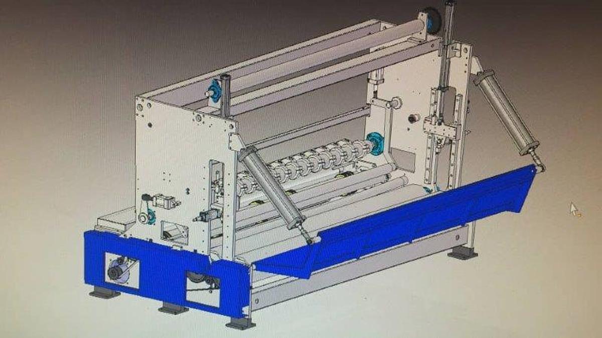 Used BAOSUO MODEL PF-EA-2900 112" WIDE SLITTER REWINDER