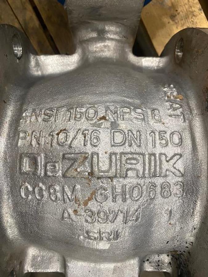 DEZURIK 6" SS BALL VALVE