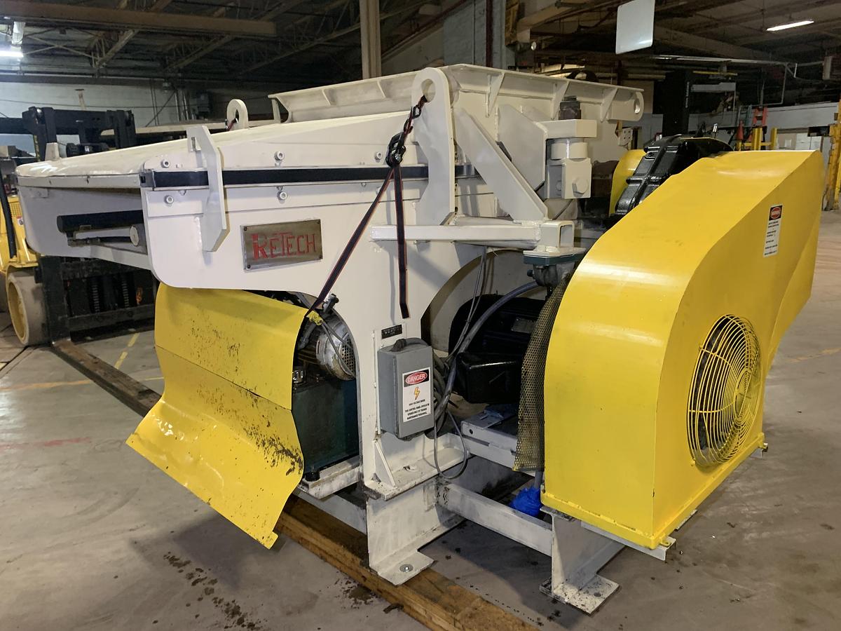 Used 75 HP RETECH GRANULATOR SHREDDER WITH HOPPER (NO INFEED CONVEYOR)