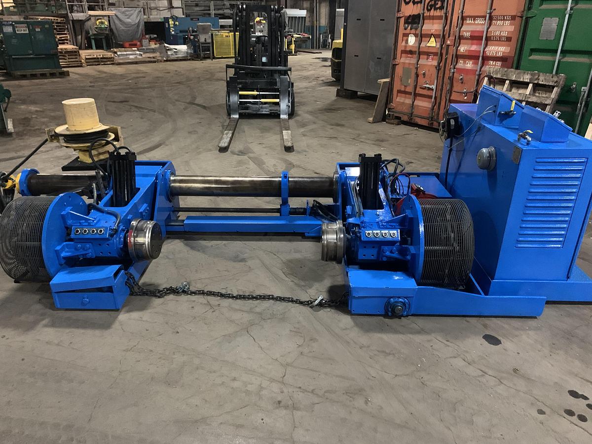 Used JAGENBERG MODEL SE-18 SHAFTLESS FLOOR PICK UP UNWIND STAND 72" ROLL DIAMETER CAPACITY