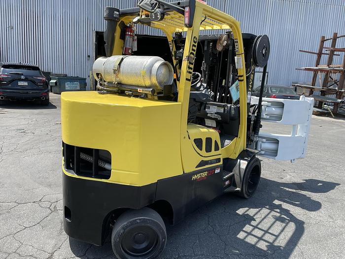 Used 12,000 POUND HYSTER S120FTPRS FORKLIFT WITH PAPER ROLL CLAMP MFG. 2018