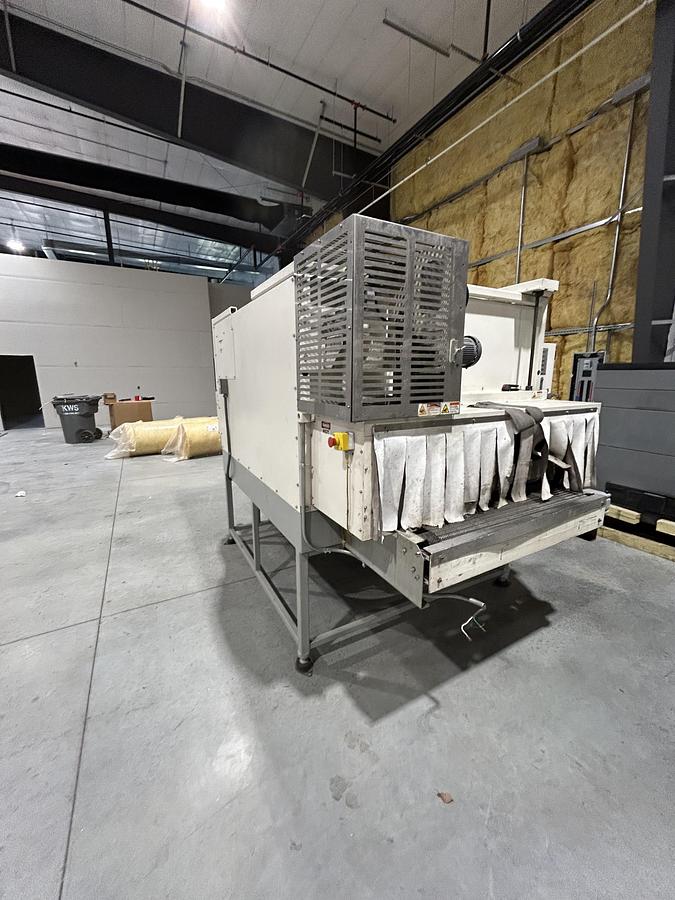 Used TEXWRAP MODEL 1348 OVERHEAD COMPRESSION SHRINK TUNNEL