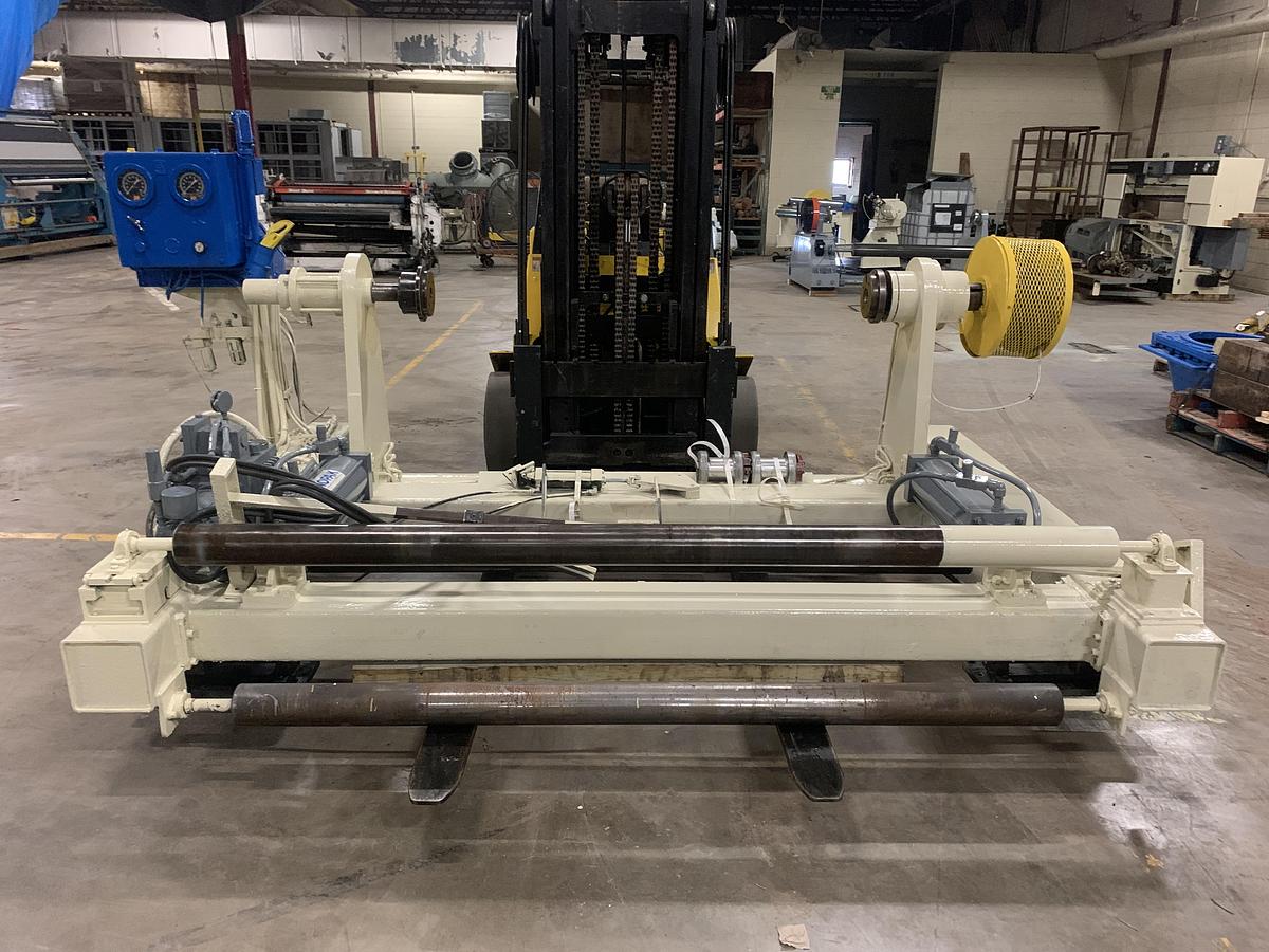 Used LEMBO 60" WIDE SHAFTLESS FLOOR PICK UP 50" DIA. UNWIND STAND