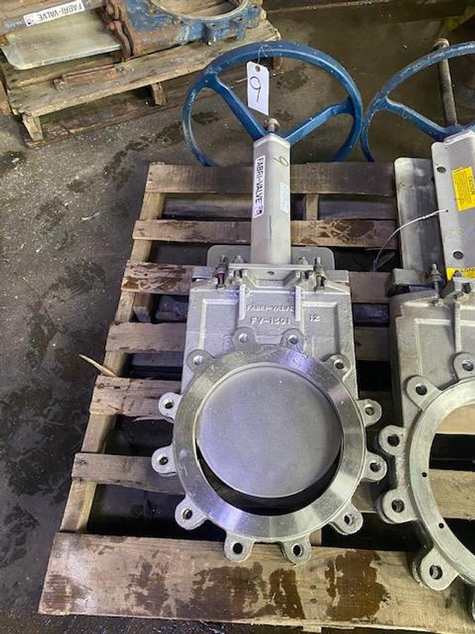 Used FABRI-VALVE 12" DIA. MANUAL SLIDE GATE VALVE 304 S/S