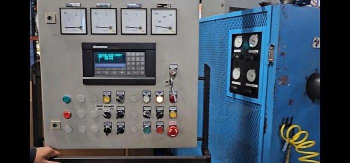 Used 63" WIDE KAMPF CONSLIT US 106 DUPLEX CANTILEVERED SLITTER REWINDER