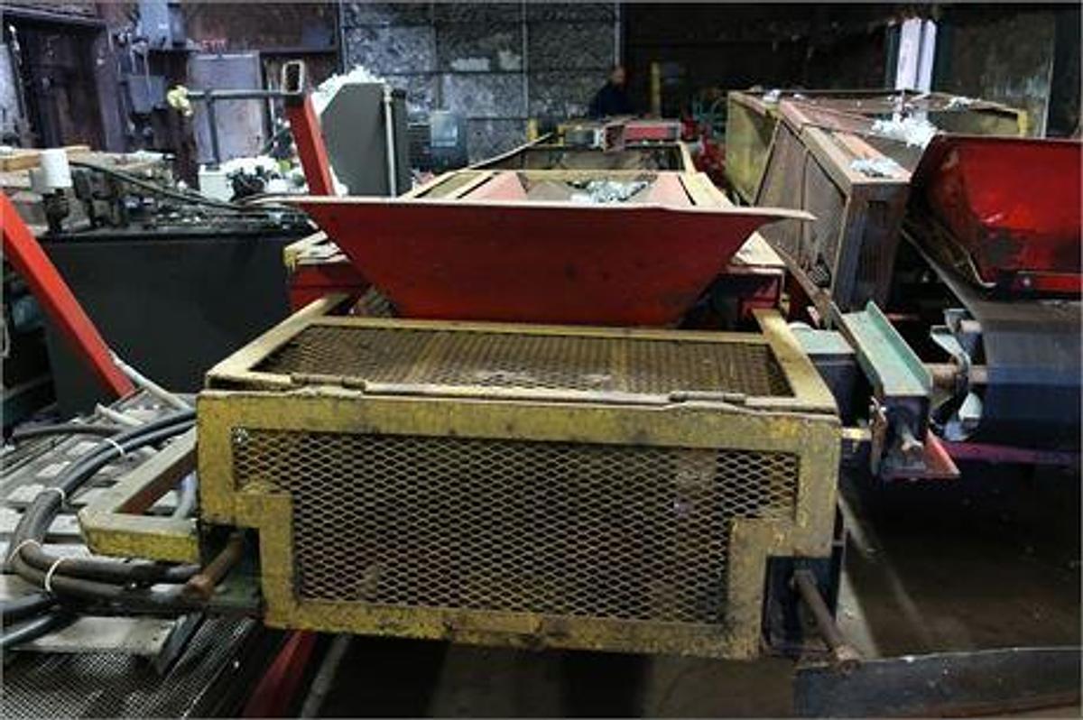 Used CIMP MODEL PCR 1600 TIRE SHREDDING LINE WITH 200HP CIMP 1600 GRANULATOR & 125HP CIMP 1200 GRANULATOR