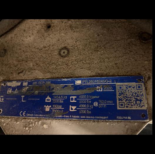 Used 15,500 POUND HYSTER MODEL S155FT FORKLIFT WITH 60" CASCADE PAPER ROLL CLAMP ATTACHMENT MANUFACTURED 2020