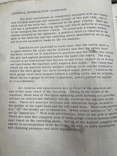 Used 110" LAWSON PACEMAKER 11 GUILLOTINE CUTTER WITH MICROCUT- SOLD JA