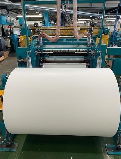 Used 53" (1350MM) LA MECCANICA CASH REGISTER ROLL AUTOMATIC LINE W/ CORE LOADING