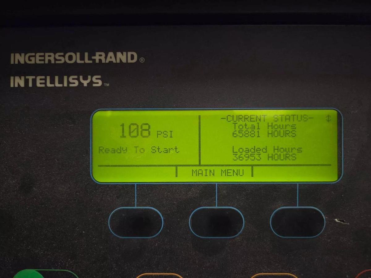Used INGERSOLL RAND SSR AIR COMPRESSOR SYSTEM WITH AIR DRYER AND AIR TANK
