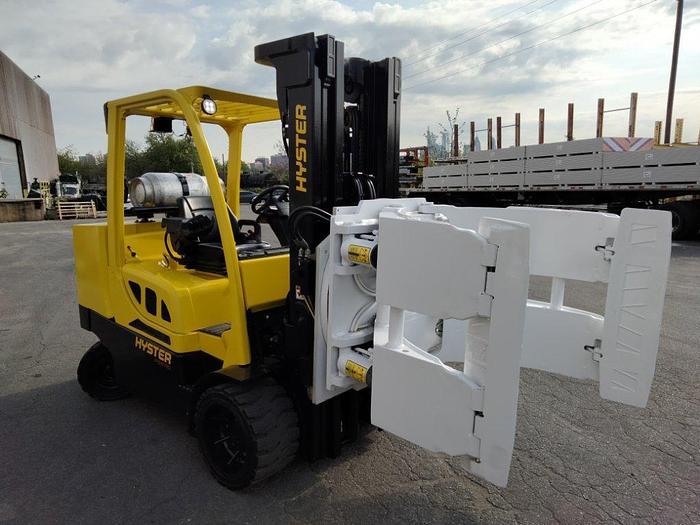Used 12,000 POUND CAPACITY HYSTER S120FTPRS FORKLIFT WITH 60" CLAMP - PENDING JF