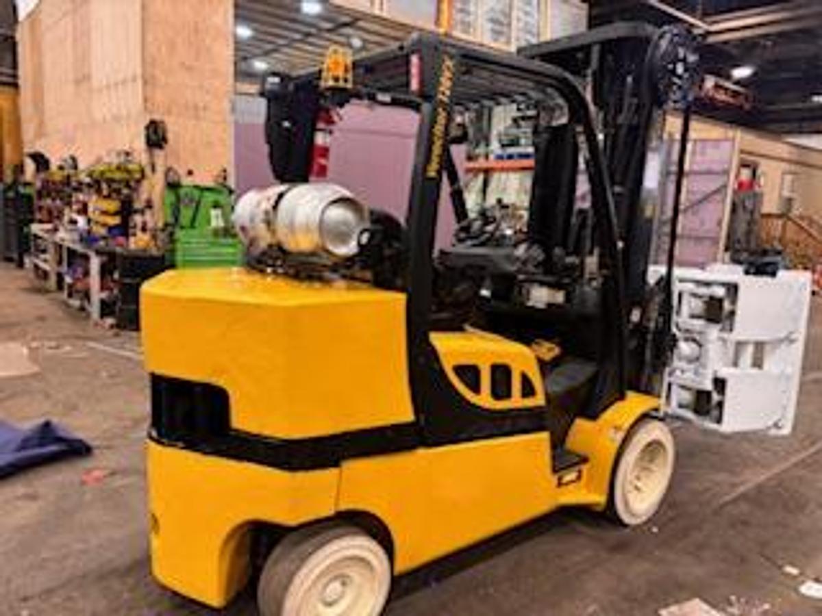 Used 12,000 POUND YALE GLC120SVX PAPER ROLL CLAMP TRUCK FORKLIFT WITH CASCADE CLAMP MANUFACTURED 2018