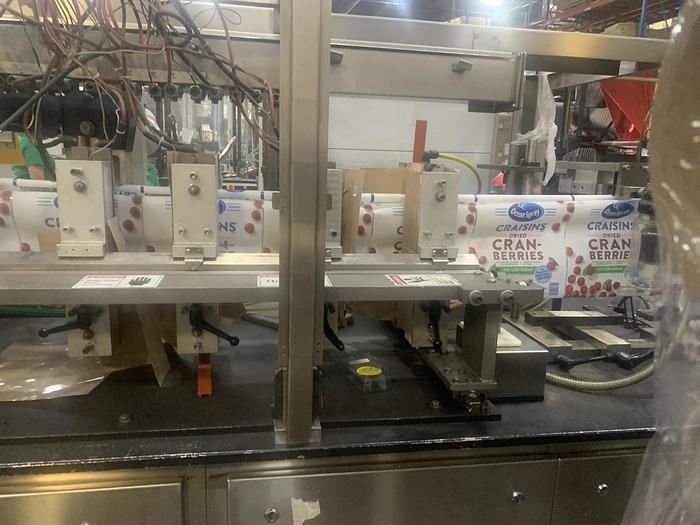 Used KHS-BARTELT VERTICAL POUCH MACHINE WITH HOODED SLIDE ZIPPER ATTACHMENT