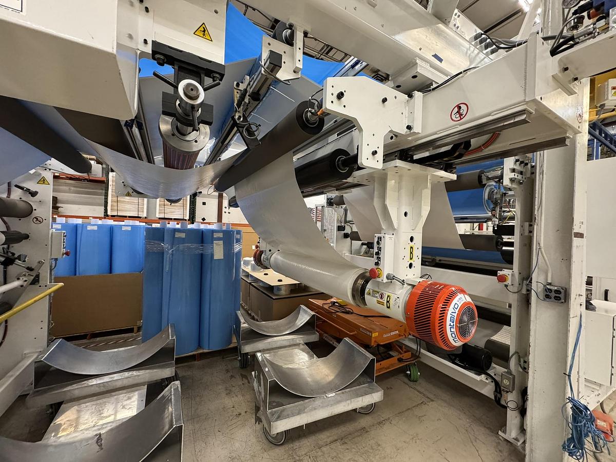 Used 72" WIDE CATBRIDGE LAMINATION LINE & TURRET REWINDER - MFG 2023