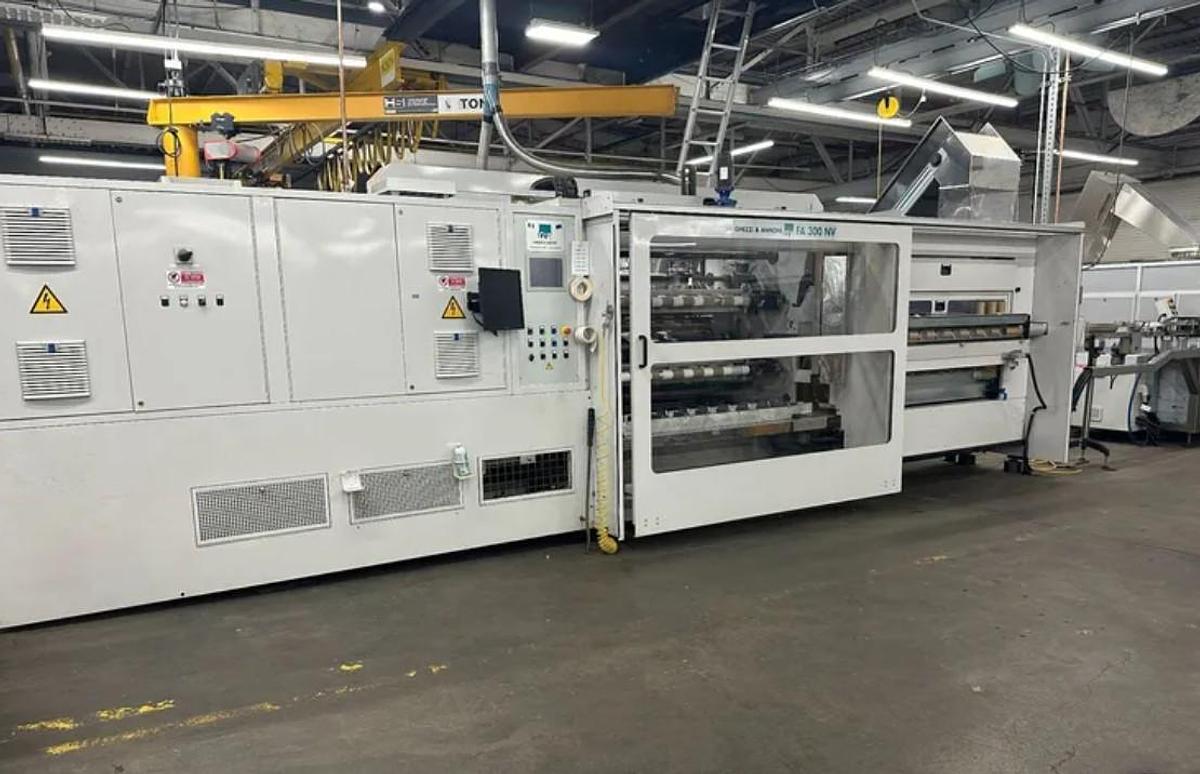 Used 62" WIDE GHEZZI & ANNONI MODEL FA 300 NV FULLY AUTOMATIC TAPE SLITTER MFG 2020
