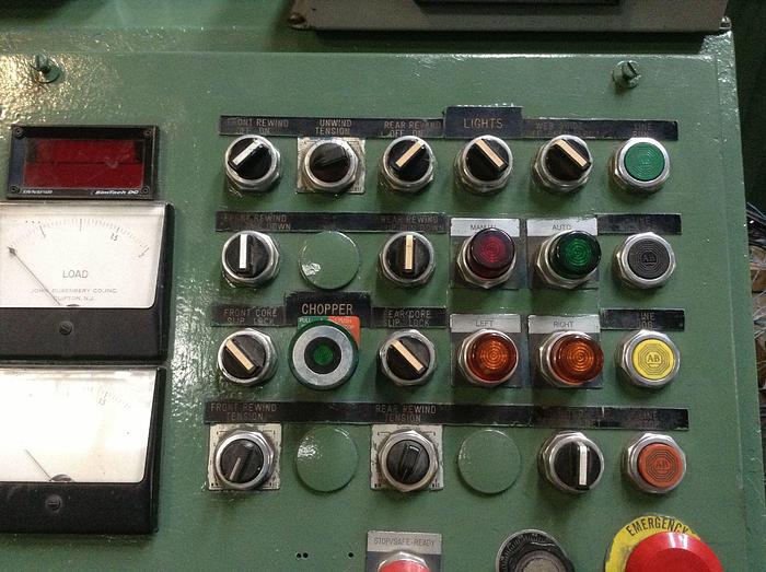 Used 74" RECONDITIONED DUSENBERY MODEL 260 FS DUPLEX CENTER SURFACE SLITTER REWINDER - PENDING JF