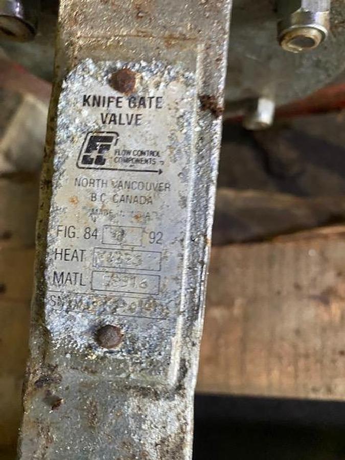 Used EC VALVE 10" DIA. MANUAL SLIDE GATE VALVE T-316 S/S