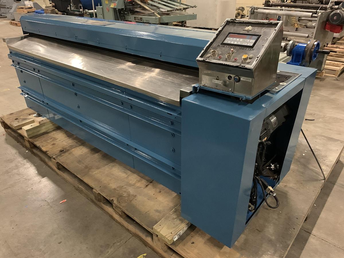 Used 84" ROSENTHAL SINGLE KNIFE GUILLOTINE SHEETER MODEL WA-S-7