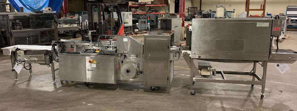 Used SHANKLIN F-1A CDA STAINLESS STEEL FOOD GRADE SIDE SEAL SHRINK WRAPPER