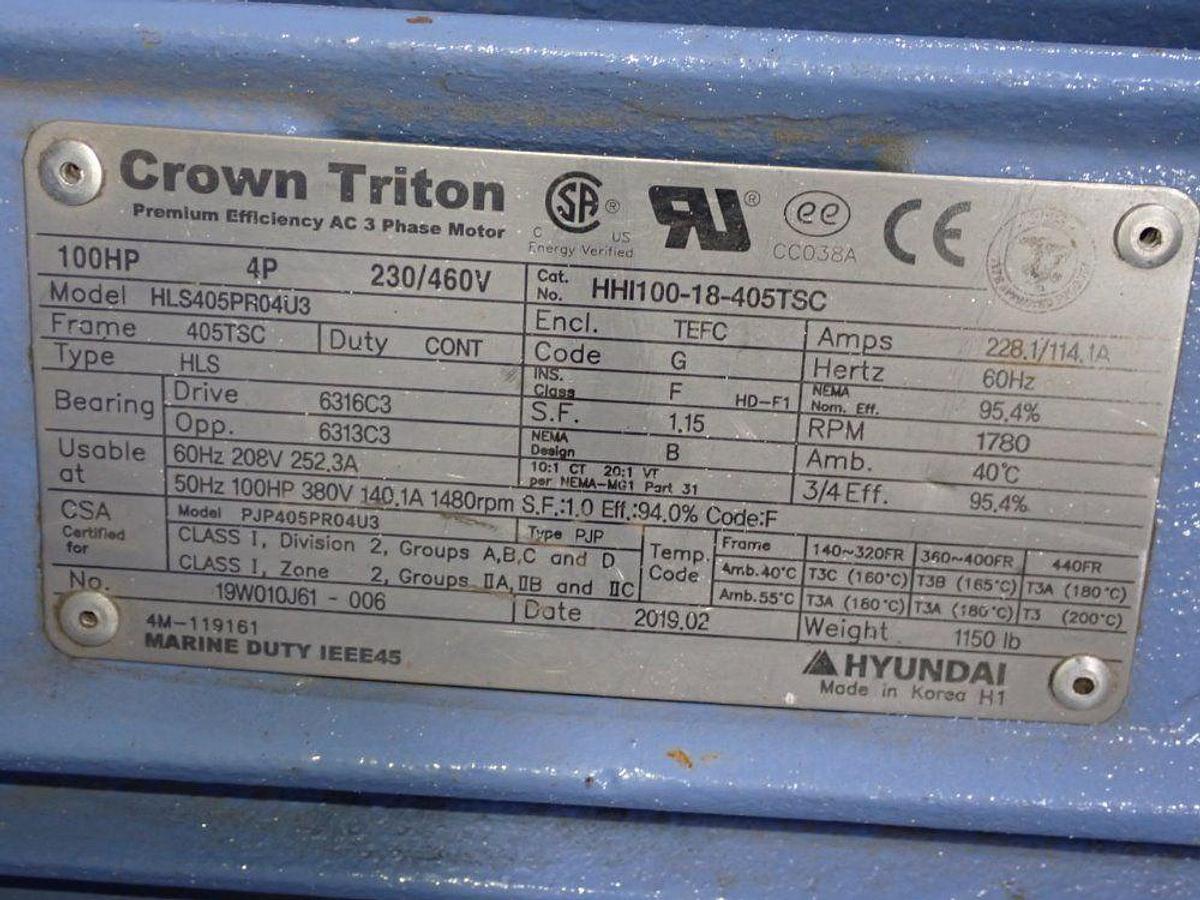 Used 63" GRANUTECH SATURN ROTO-GRIND MODEL M160H SINGLE SHAFT SHREDDER 200 HP 