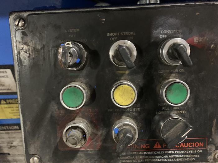 Used EXCEL MODEL EX-62 TWIN CYLINDER CLOSED DOOR BALER WITH CONVEYOR