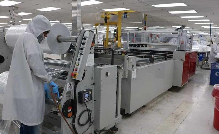 Used HUDSON SHARPE M1400-TS PLASTIC BAG MAKING MACHINE MANUFACTURED 2014