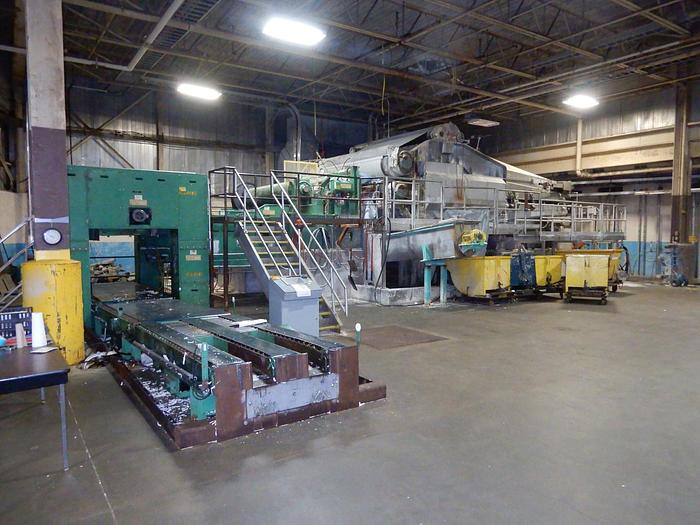 Used 122" (3.1M) TWIN WIRE WETLAP MACHINE W/ MODIFIED HEADBOX IN 2018 RATED 232 AIR DRY TONS