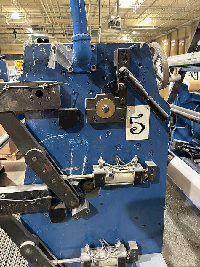 Used 63" WIDE DEACRO MODEL DA 653 DUPLEX CANTILEVERED SLITTER REWINDER