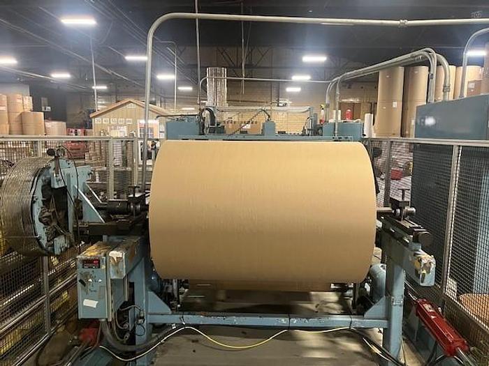 Used 54" JENNERJAHN COUNTER ROLL REWINDER WITH SLITTING REBUILT 2006