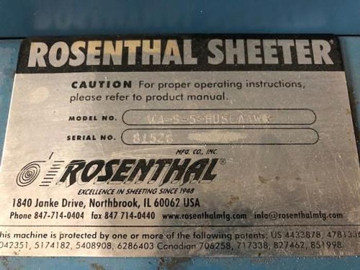 Used USED 60' ROSENTHAL SHEETER WAS-5-HUSEAAWJ