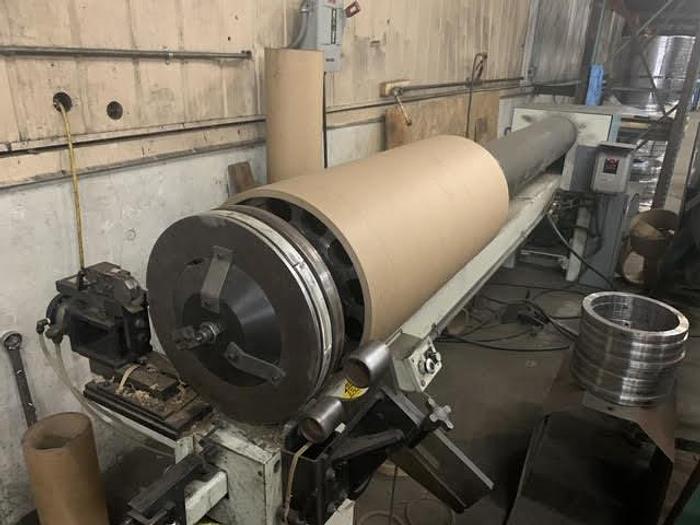 Used 120" AHS INC. MODEL SHARK CORE CUTTER 10", 12", 16" MANDRELS