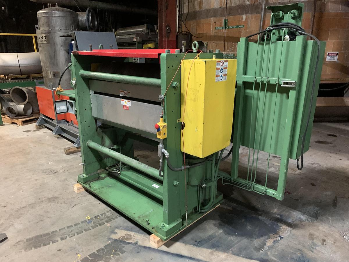 Used 47" WIDE EASTERN ENGRAVING AND MACHINE CO. INC. HYDRAULIC EMBOSSING MACHINE REBUILT 2010