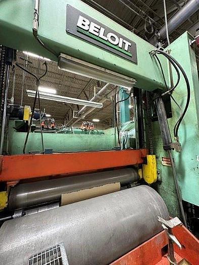 Used 84" WIDE BELOIT TWO DRUM WINDER 6000 FPM 60" REWIND DIAMETER