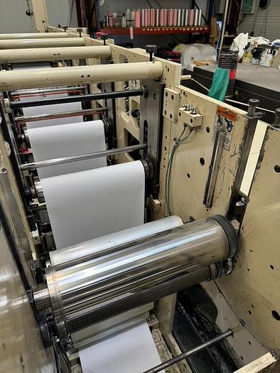 Used MARK ANDY 2200 13" WIDE 4 COLOR FLEXO PRESS 2 DIE STATIONS