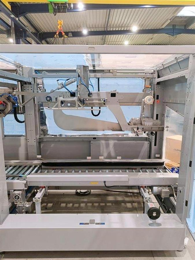 Used PATTYN HIGH-SPEED CASE ERECTING AND BAG INSERTING AUTOMATED PACKAGING SYSTEM