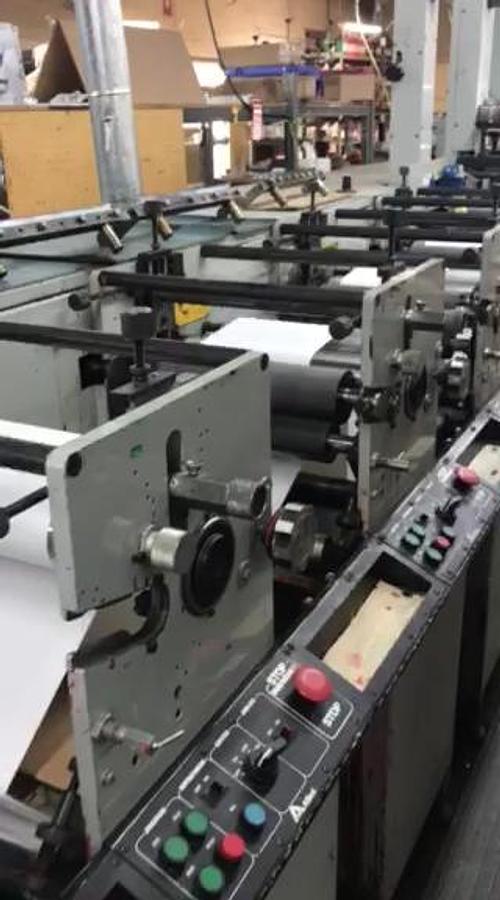 Used 13" ALLIED MODEL 313 4 COLOR 3 DIE STATION FLEXO PRESS
