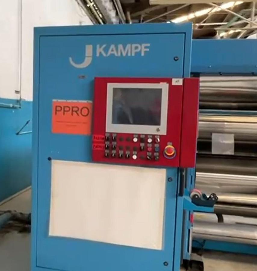 Used 41" (1050mm) WIDE KAMPF CONSLIT III 10/085 ALUMINUM FOIL DUPLEX SLITTER REWINDER