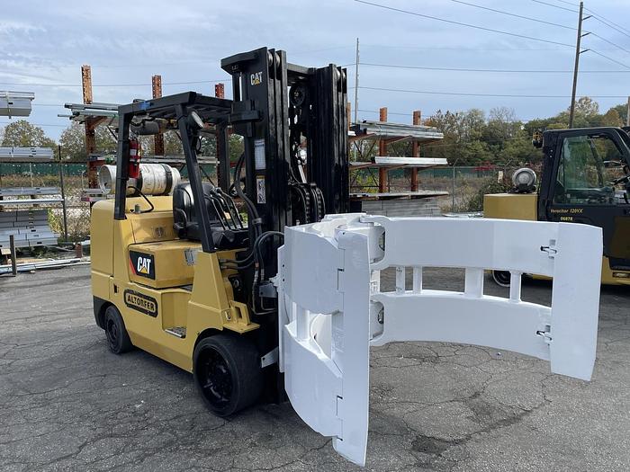 Used CATERPILLAR GC45KS 10,000LB FORKLIFT WITH 72" CASCADE CLAMP-SOLD