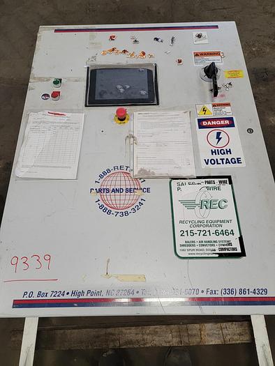 Used 2008 VECOPLAN RG 52 / 100 SINGLE SHAFT SHREDDER 100HP with Discharge Conveyor and High Dump