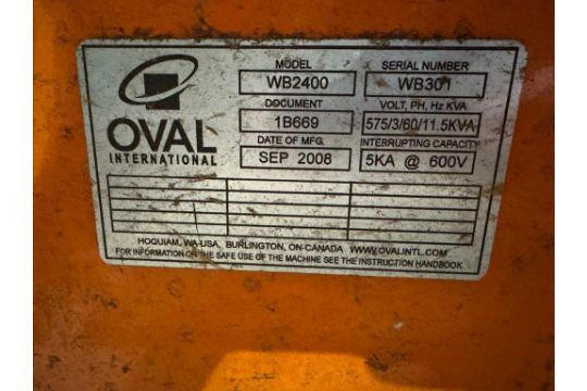 Used OVAL INTERNATIONAL MODEL WB2400 KRAFT WIRE COILER
