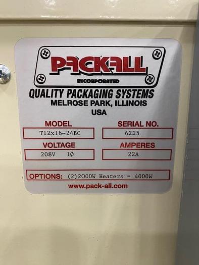 Used PACKALL INC. MODEL T12 X16 - 24BC