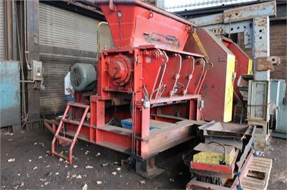 Used CIMP MODEL PCR 1600 TIRE SHREDDING LINE WITH 200HP CIMP 1600 GRANULATOR & 125HP CIMP 1200 GRANULATOR
