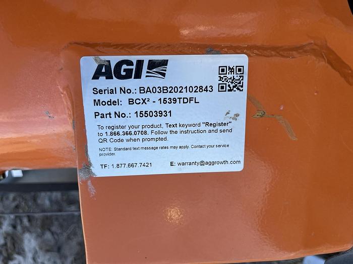 Used AGI BCX2-1539TDFL GRAIN CONVEYOR