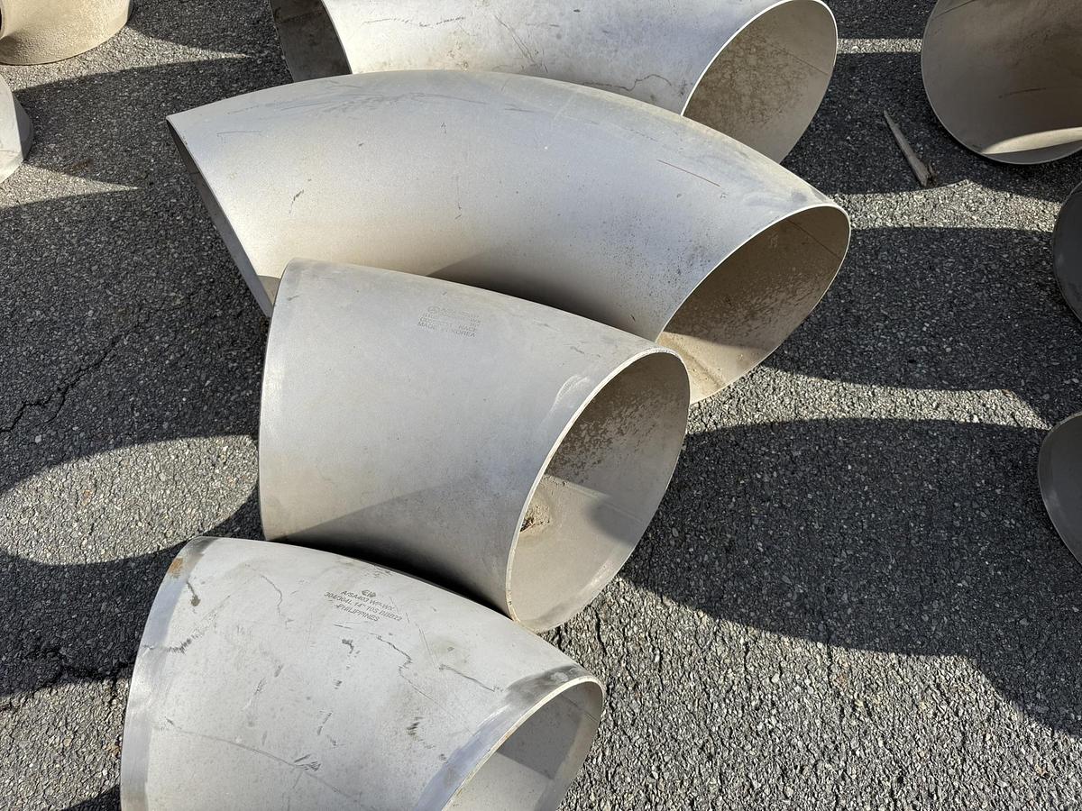 Used LOT OF LARGE INDUSTRIAL PIPE FITTINGS