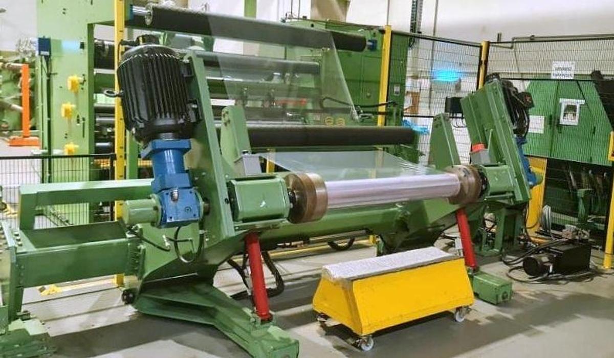 Used 72" WIDE PARKINSON TECHNOLOGIES MODEL 845 DUPLEX SLITTER REWINDER