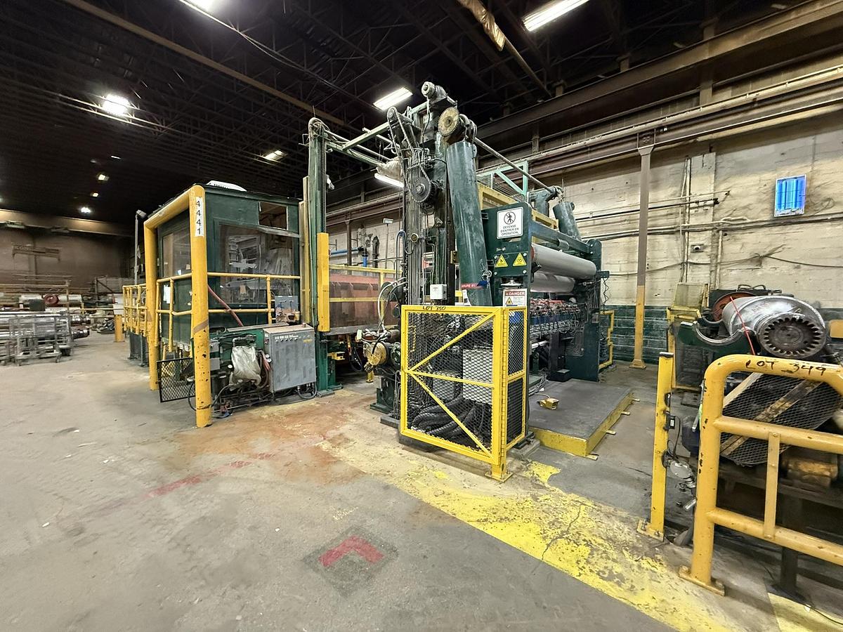 Used 110" FACE LANGSTON MODEL DA TWO DRUM SLITTER REWINDER 72" REWIND DIAMETER