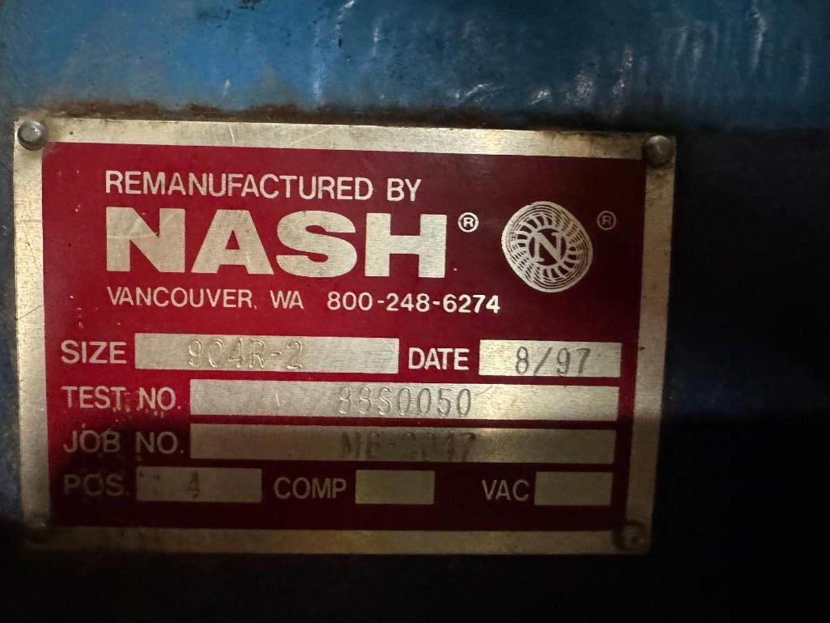 Used NASH VACUUM PUMP MODEL 904R2 