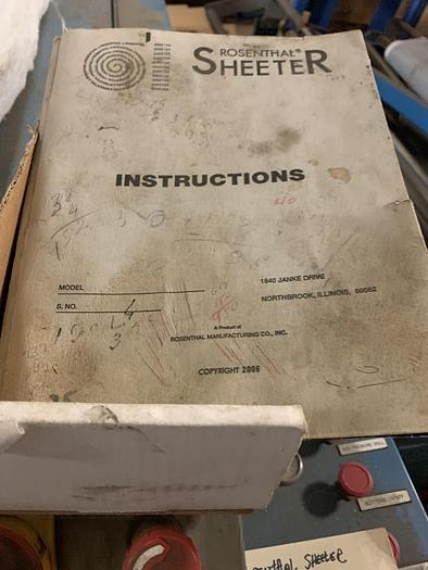 Used 96" ROSENTHAL SHEETER WITH SCORE SLITTING AND STACKER/FOLDING BAR - ALLEN BRADLEY CONTROLS PENDING JA Sold