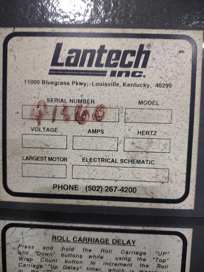 Used LANTECH MODEL Q300 PALLET WRAPPER
